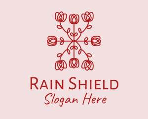 Red Rose Pattern logo design