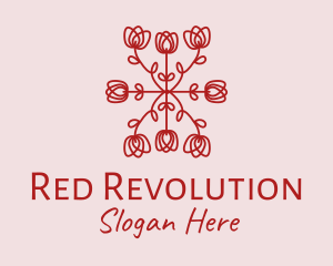 Red Rose Pattern logo design