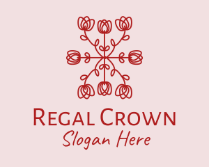 Red Rose Pattern logo design