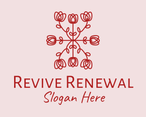 Red Rose Pattern logo design