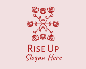 Red Rose Pattern logo design