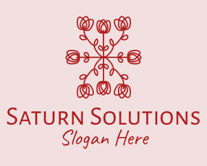 Red Rose Pattern logo design