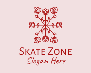 Red Rose Pattern logo design