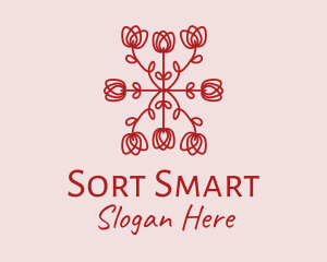 Red Rose Pattern logo design