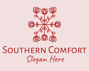 Red Rose Pattern logo design