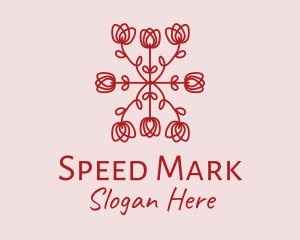 Red Rose Pattern logo design