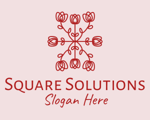 Red Rose Pattern logo design