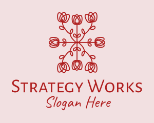 Red Rose Pattern logo design