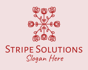 Red Rose Pattern logo design