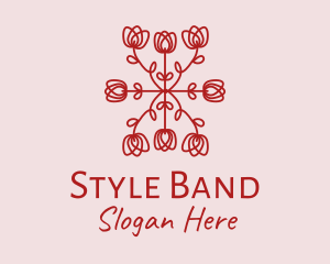 Red Rose Pattern logo design