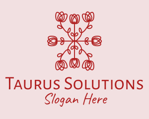 Red Rose Pattern logo design