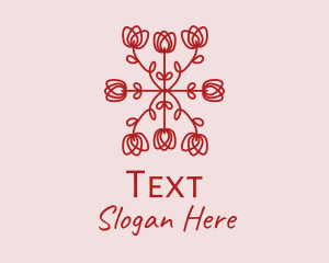 Red Rose Pattern logo design