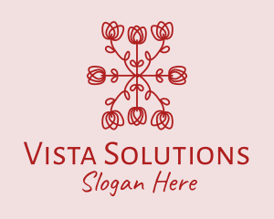 Red Rose Pattern logo design