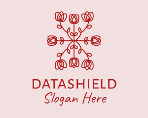 Petals - Red Rose Pattern logo design