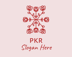 Red Rose Pattern logo design