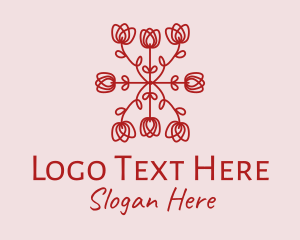 Scent - Red Rose Pattern logo design