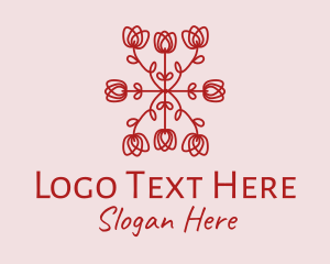 Red Rose Pattern Logo