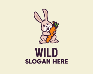 Carrot Bunny Cartoon Logo