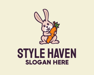 Cartoon - Carrot Bunny Cartoon logo design