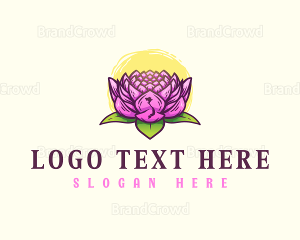 Lotus Flower Vietnam Logo