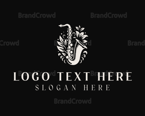 Saxophone Musical Instrument Logo