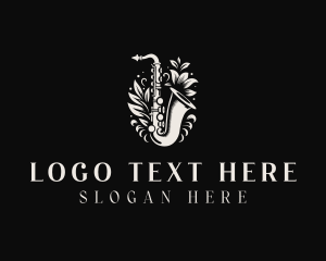 Saxophonist - Saxophone Musical Instrument logo design