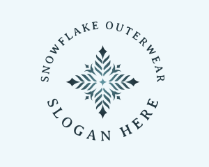 Holiday Snowflake Cross logo design