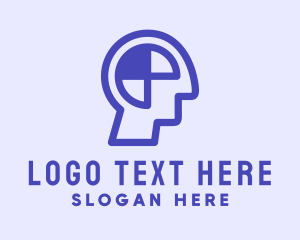 Blue - Human Psychology Mind logo design