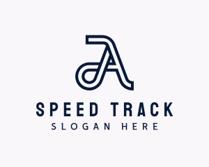 Track - Traffic Management Letter A logo design