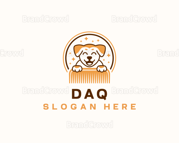 Dog Grooming Comb Logo