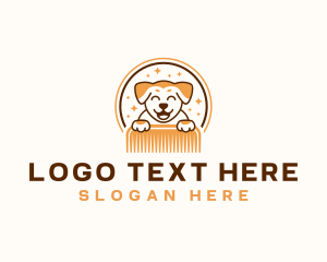 Vet - Dog Grooming Comb logo design