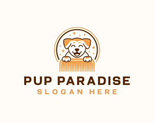 Dog Grooming Comb logo design