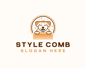 Dog Grooming Comb logo design