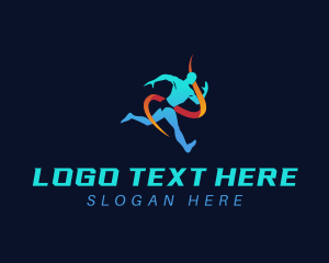 Exercise - Running Athlete Exercise logo design