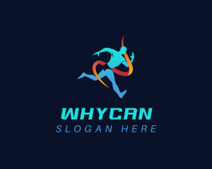 Running Athlete Exercise Logo