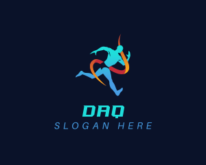Dash - Running Athlete Exercise logo design