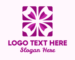 Fragance - Geometric Pink Tulip Petals logo design