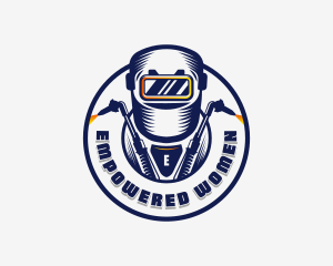 Welding Welder Metalworks logo design