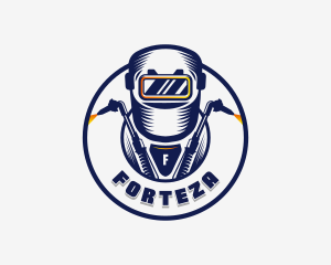 Welding Welder Metalworks logo design