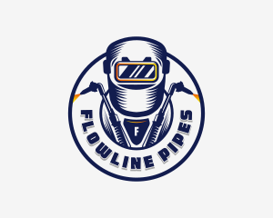 Welding Welder Metalworks logo design