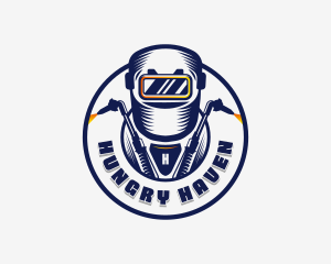 Welding Welder Metalworks logo design