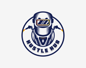 Welding Welder Metalworks logo design