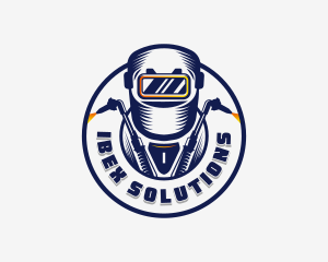 Welding Welder Metalworks logo design