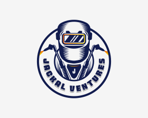 Welding Welder Metalworks logo design