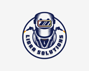 Welding Welder Metalworks logo design