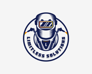 Welding Welder Metalworks logo design