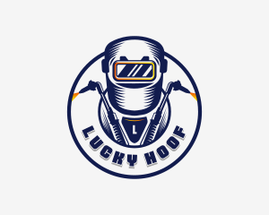 Welding Welder Metalworks logo design