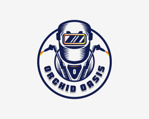 Welding Welder Metalworks logo design