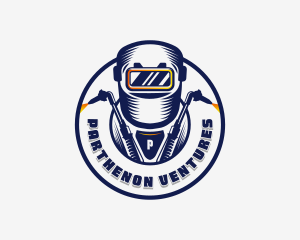 Welding Welder Metalworks logo design