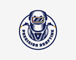 Welding Welder Metalworks logo design